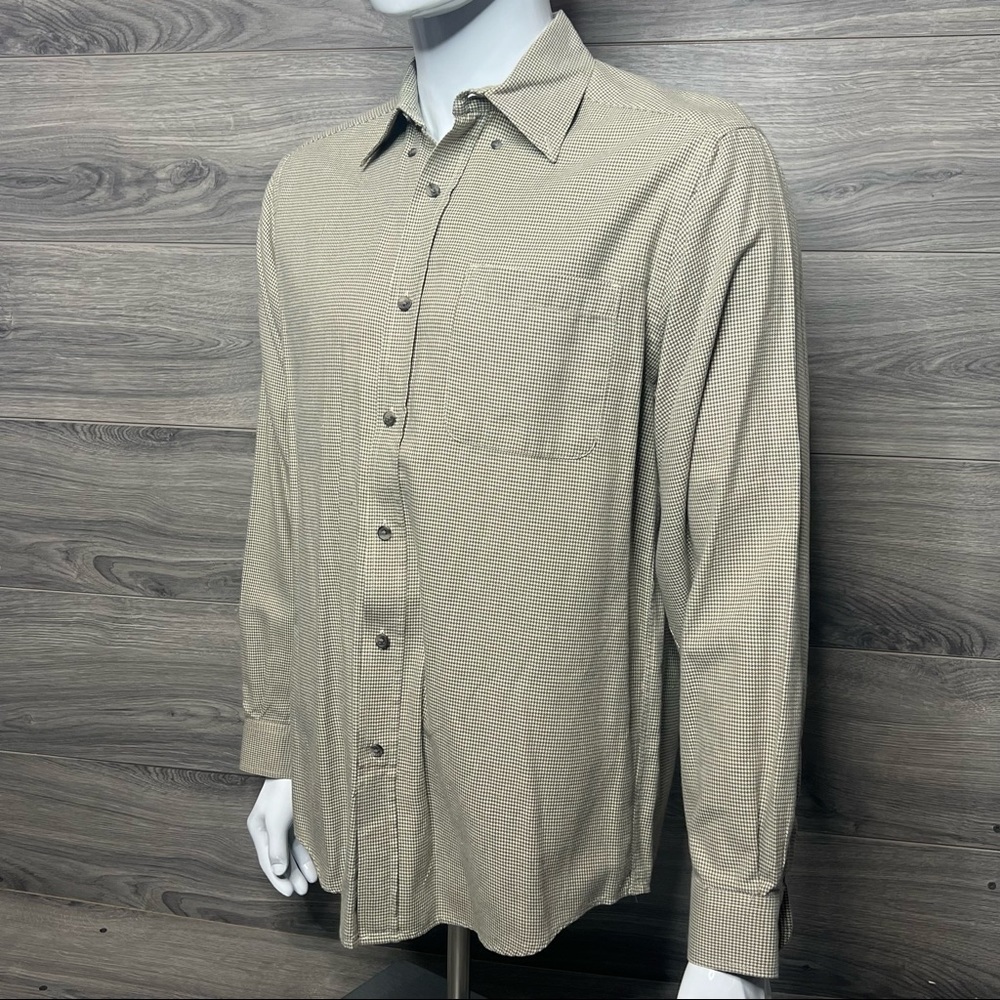 L.L.Bean Mens Cotton Long sleeve Button Down Shirt Green size Medium Regular